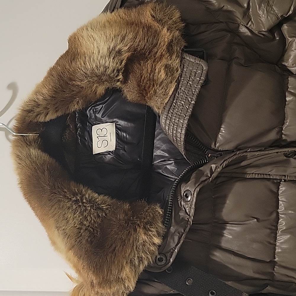 S13 NY faux fur hooded puffer jacket - Picture 5 of 11